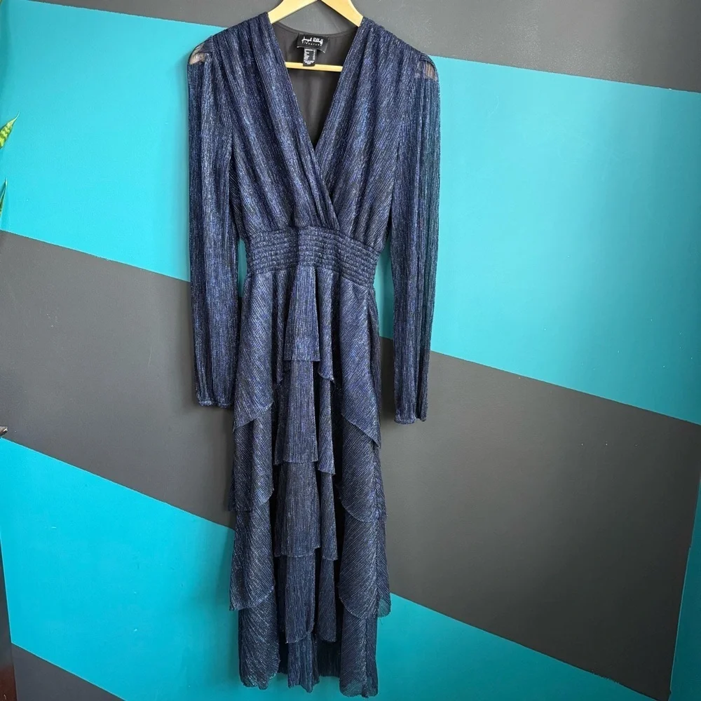 Joseph Ribkoff V-neck Wrap Midi Dress Style 233767 Preppy size 10 - Picture 5 of 15